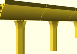 Modern model train viaduct HO