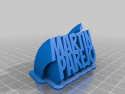 My Customized Sweeping 2-line name plate Martín Parejo