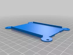Raspberry Pi 4 Case Mount (longer rails) for Raspberry Pi 4 case with break-out GPIO tab + fan versions