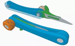 scalpel blade holder with clamp