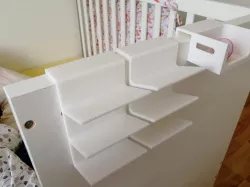 small shelf for IKEA SUNDVIK baby bed and similar