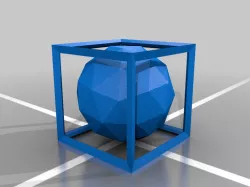 Sphere in Wireframe Cube