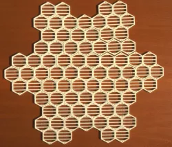 Striped Polyhexes of Order 3 and 4