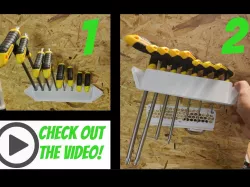 T-handle allen wrench holder wallmount/skadis removable 