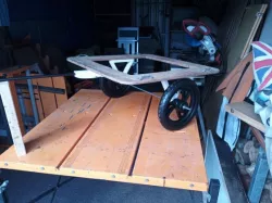 Trolley axel mounts 12in wheel