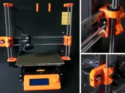 X-axis upgrade with linear rail, belt tensioner and bearing clamping - Prusa MK3 / MK3s / MK3s+