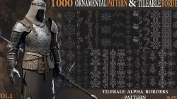 1000 Ornamental Alpha Patterns And Tileble Borders Texture