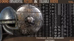 1000 Ornamental Alpha Patterns And  Tileble Borders vol2 Texture