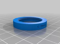 28mm threaded adapter for trinocular camera (slim version)