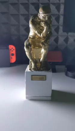 Ace Attorney thinker clock statue