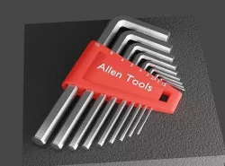 Allen key set - Short flat 3D model