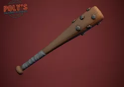 Baseball Bat Stylized- post apocalyptic -  Low-poly 3D model