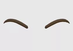 Basic Cartoon Eyebrow  3D model