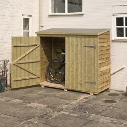 Buckthorn Pent Wooden Bike Shed 3D model