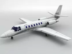 Cessna Citation Encore Aircraft Low-poly 3D model