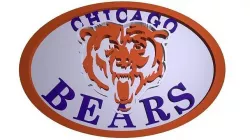 Chicago Bears oval 3 3D model