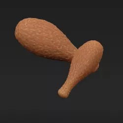 Chicken Drumsticks - Stylized 3D icon 3D model