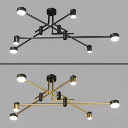 contemporary lustre black gold LJZ lighting Low-poly 3D model