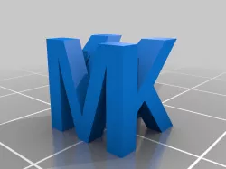 Customized tof's  3d letter block KM
