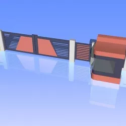 Fence and Gate 01 3D model