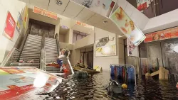 flooded mall with alot of other assets Low-poly 3D model