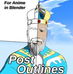 For Anime in Blender - Post Outlines 3D model
