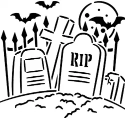 Graveyard stencil 2