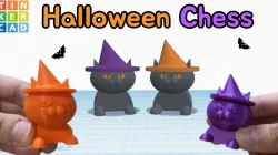 Halloween Chess Cat Knight