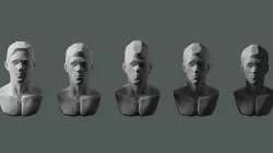 Head Stylized Men 3D model