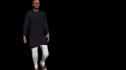 Indian man kameez kurta 3d rigged model  3D model