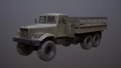 KrAZ-255 Low-poly 3D model