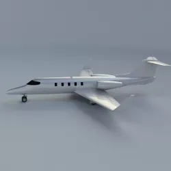 Learjet 28-29 Longhorn private jet CAD model 3D model