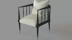 Leone Accent Chair Black 3D model