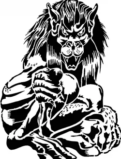 Lion Demon stencil