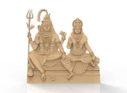 lord shiva 3d relief for printing and aspire applications 3D model