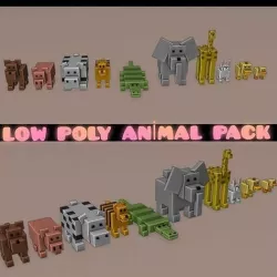 low poly animals Low-poly 3D model