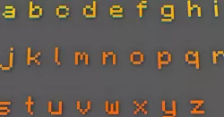 Minecraft Alphabet Lower-Case