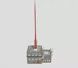 Modern Building  Low-poly 3D model