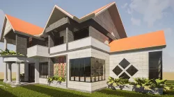 Modern Maisonette Interior and Exterior 3D model