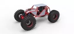 Mud bogger with SREP tires 3D model