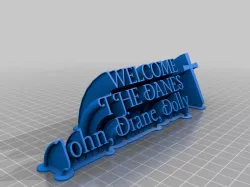 My Customized Sweeping 2-line name plate (text)dads