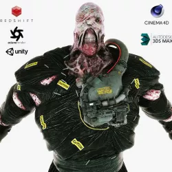 NEMESIS RE2 Remake 3D model