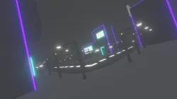 Neon city Low-poly 3D model