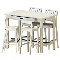 NORDVIKEN bar table and stools 3D model