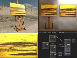 Oil Painting - Earth Layers Low-poly 3D model
