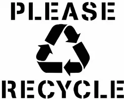 Please Recycle stencil