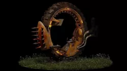 Postapocalypse Monowheel Low-poly 3D model