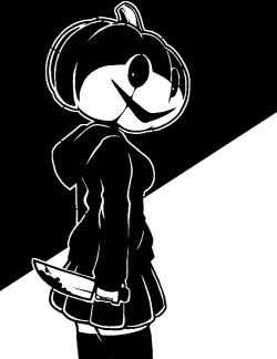 Pumpkin girl stencil