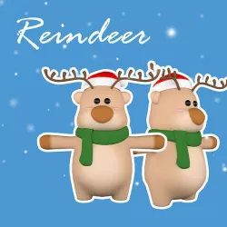reindeer cartoon model 3D model