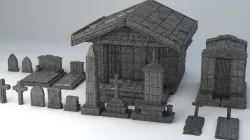 Sci-Fi Shapes - The Necropolis Low-poly 3D model